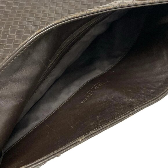 Auth BOTTEGA VENETA Intrecciato 161623 Dark Brown Leather Shoulder Bag - Picture 16 of 16